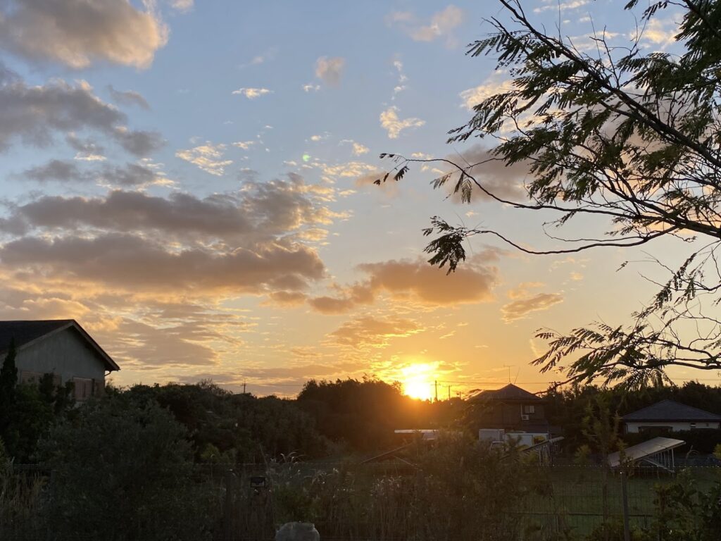ハナ・ラグーンからの夕日