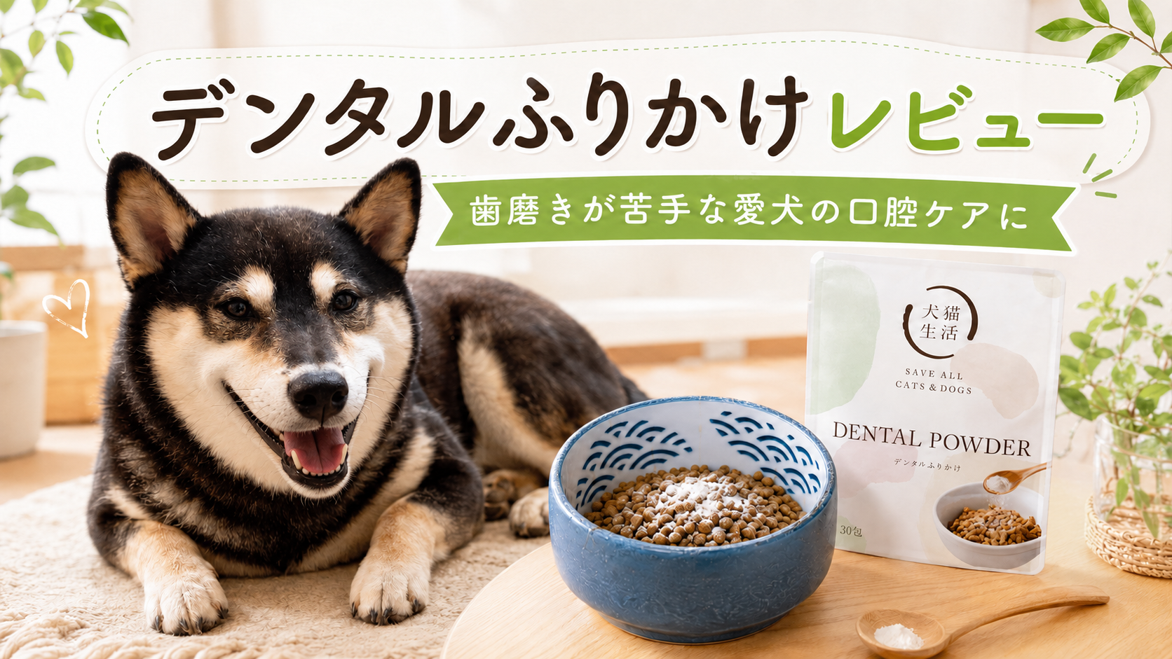 犬猫生活デンタルふりかけを実際に使ってレビュー｜歯磨きが苦手な犬の