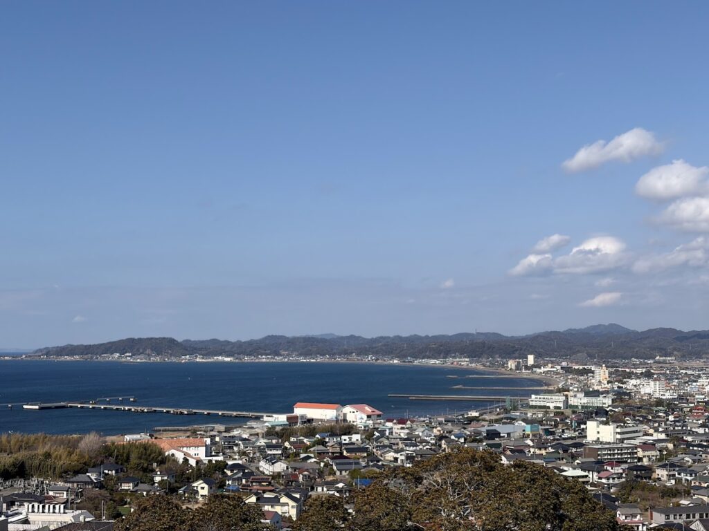 館山城山頂からの眺め