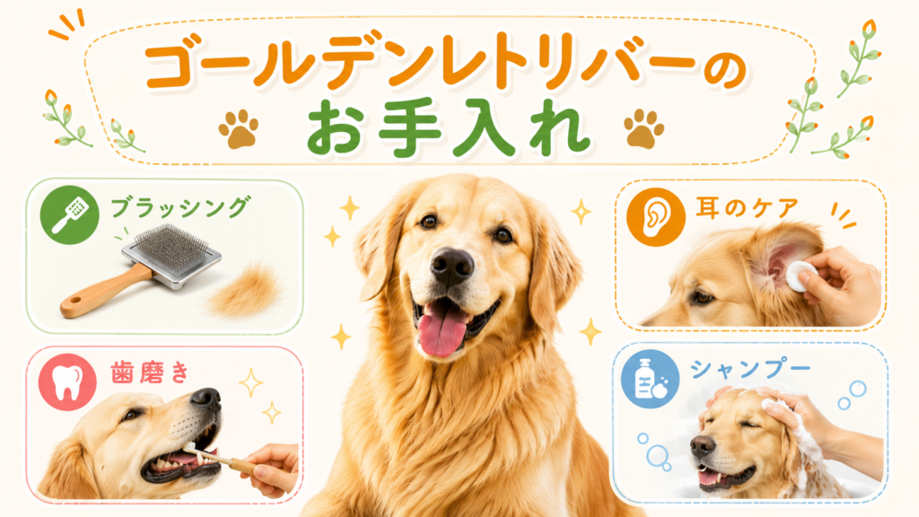 ゴールデンレトリバーのお手入れ
