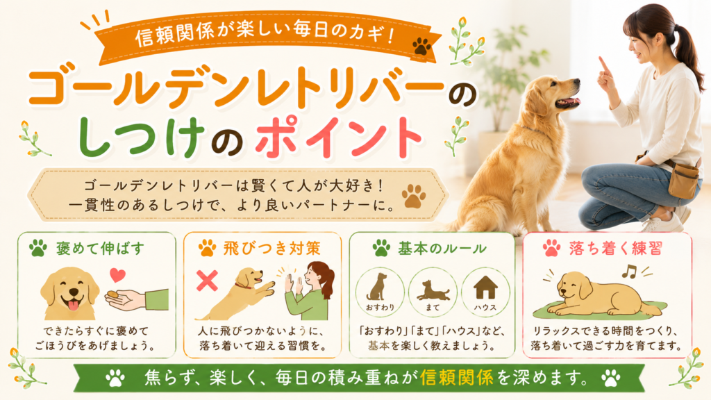 ゴールデンレトリバーのしつけのポイント