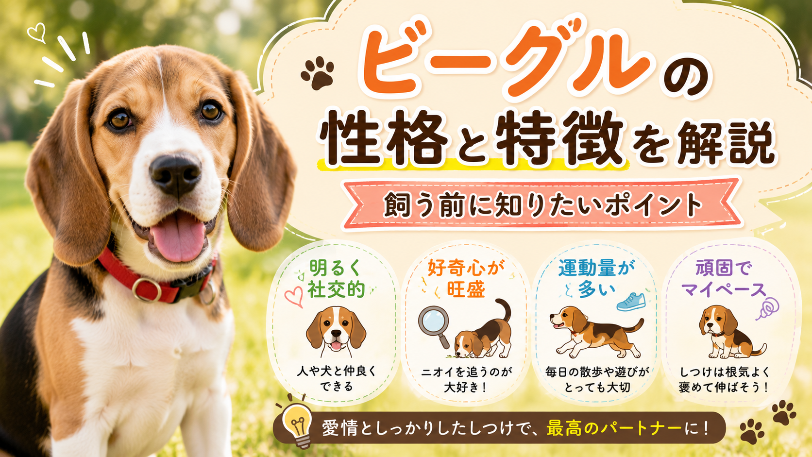ビーグルの性格と特徴を解説