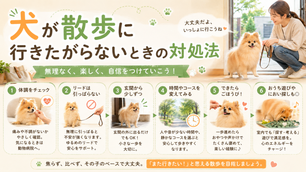 犬が散歩に行きたがらないときの対処法