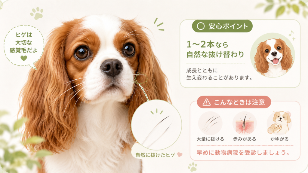 犬のヒゲが抜けるのは大丈夫？