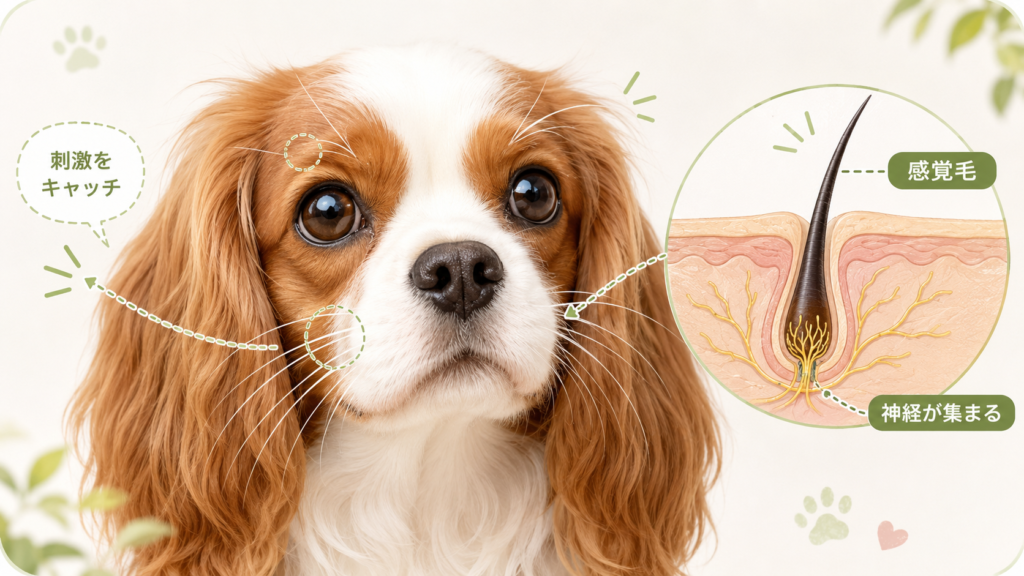 犬のヒゲは「感覚毛」と呼ばれる特別な毛
