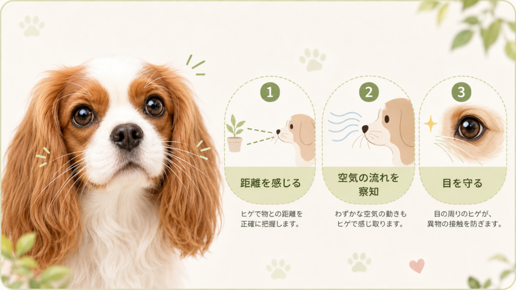犬のヒゲは日常生活を支える大切なセンサー